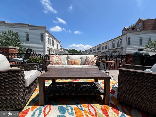13755 Tides St, Woodbridge, VA 22191 - wooden deck with outdoor lounge area