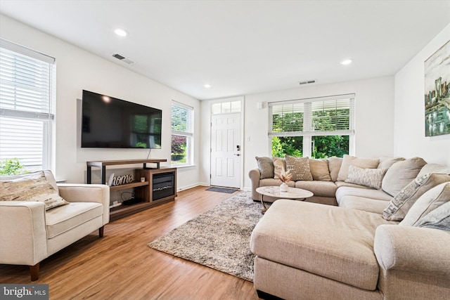 512 S Media Way, Media, PA 19063 - living room with light wood-type flooring and recessed lighting