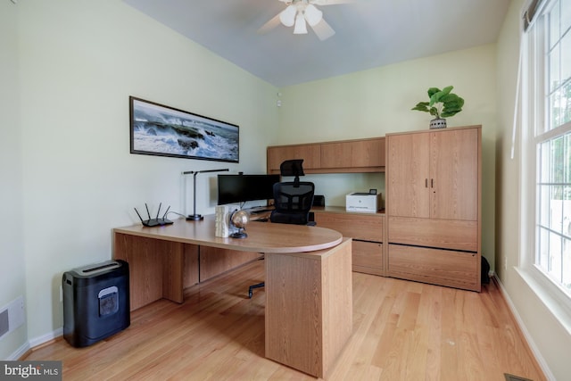 213 Casper Way, Middletown, DE 19709 - office area with light wood-style floors and ceiling fan