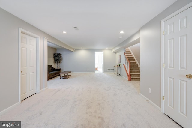 213 Casper Way, Middletown, DE 19709 - unfurnished room featuring stairway, carpet, and recessed lighting