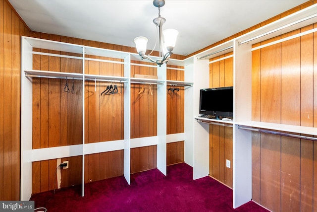 8413 Hallmark Cir, Baltimore, MD 21234 - spacious closet with carpet and a chandelier