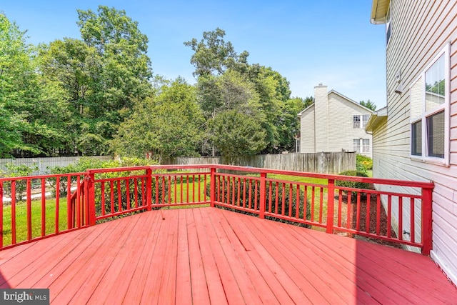 2363 Ashford Dr, Waldorf, MD 20603 - wooden terrace with a fenced backyard