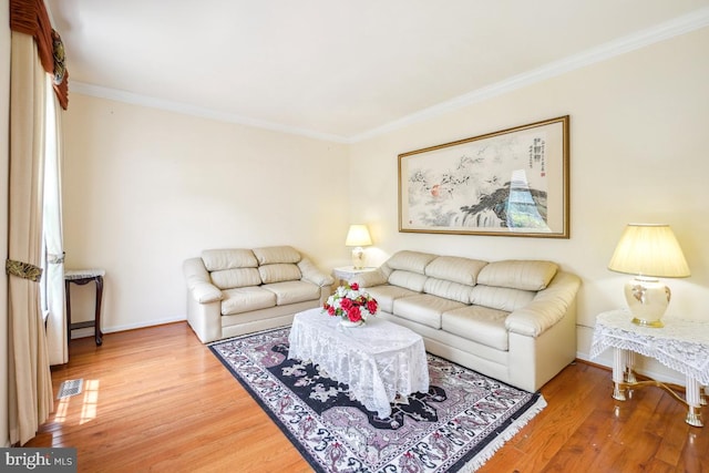 2363 Ashford Dr, Waldorf, MD 20603 - living area with ornamental molding and wood finished floors