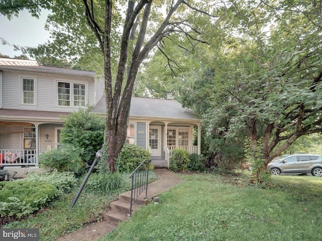 15069 Maple Glen Ct, Dumfries, VA 22025 - view of front facade with covered porch and a front yard