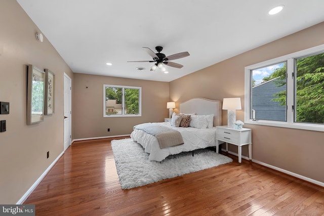 602 Sweet Brush Ct, Severna Park, MD 21146 - bedroom with wood finished floors, recessed lighting, and a ceiling fan