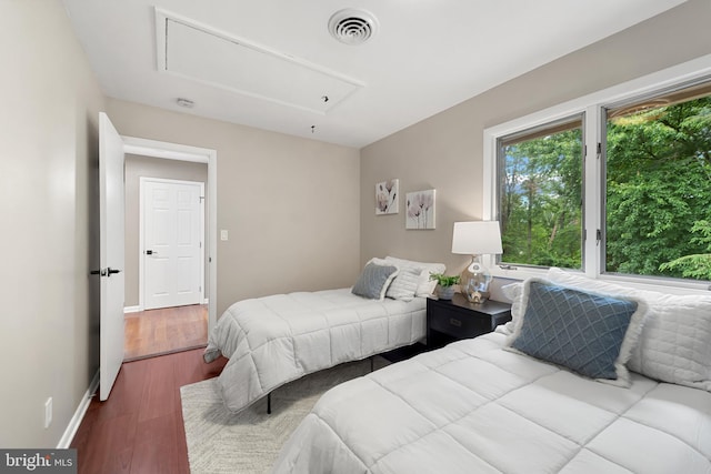 602 Sweet Brush Ct, Severna Park, MD 21146 - bedroom featuring attic access and wood finished floors