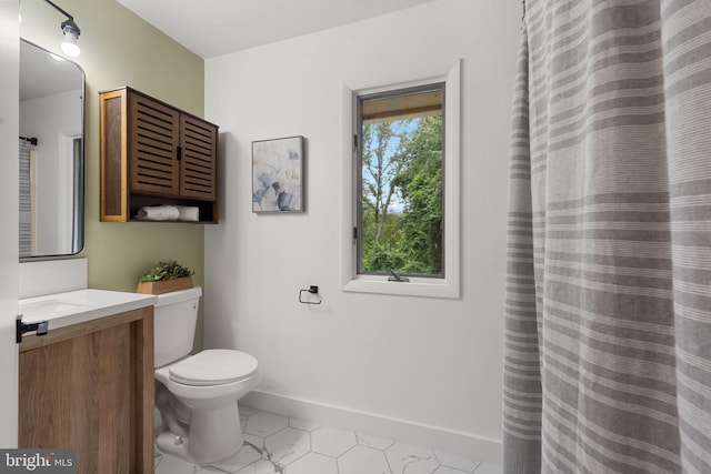 602 Sweet Brush Ct, Severna Park, MD 21146 - bathroom featuring vanity, tile patterned flooring, and curtained shower
