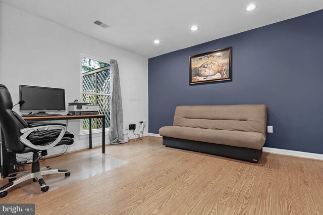 6430 Wishbone Ter, Cabin John, MD 20818 - home office featuring wood finished floors and recessed lighting
