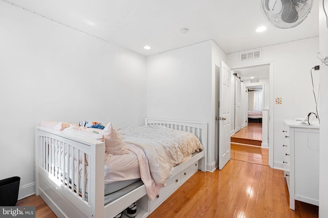 1228 S 22nd St, Philadelphia, PA 19146 - bedroom featuring light wood-type flooring and recessed lighting