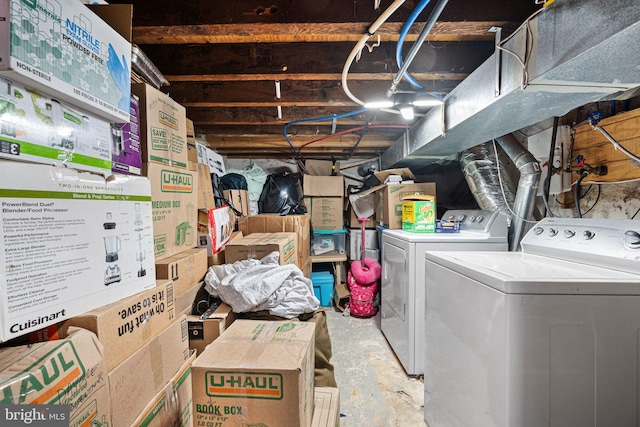 1228 S 22nd St, Philadelphia, PA 19146 - unfinished below grade area with independent washer and dryer