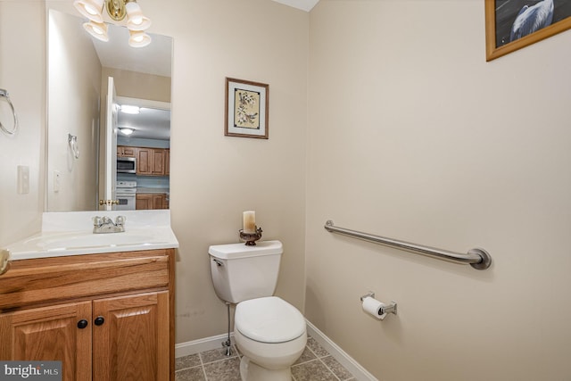 14 Cedarfield Dr, Gettysburg, PA 17325 - half bathroom with vanity and tile patterned floors