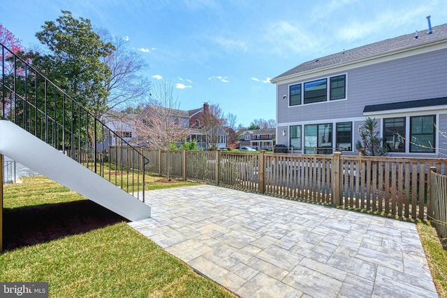 6400 26th St N, Arlington, VA 22207 - fenced backyard featuring a patio and a residential view
