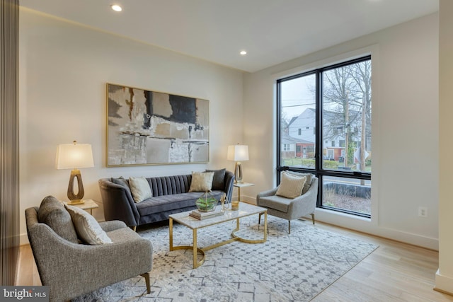 6400 26th St N, Arlington, VA 22207 - living room featuring wood finished floors and recessed lighting