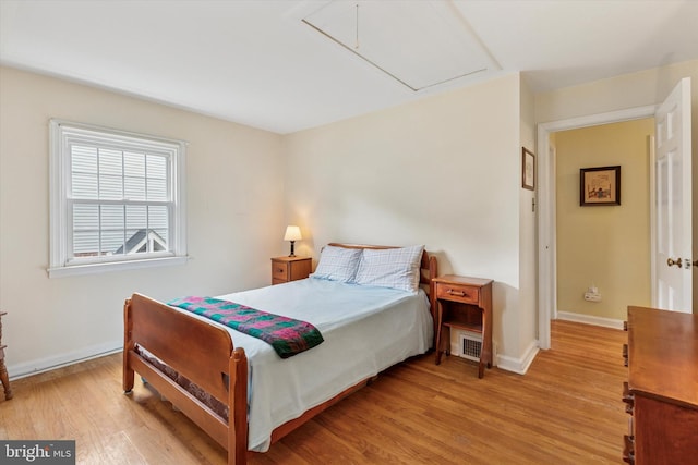 515 Marks Rd, Oreland, PA 19075 - bedroom featuring light wood-style flooring and attic access