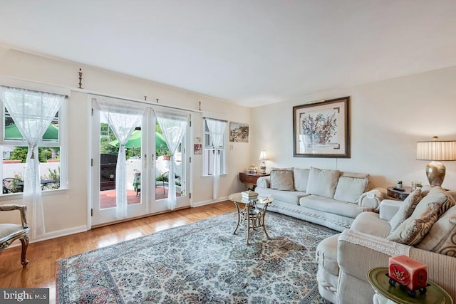 1312 Cedar Park Rd, Annapolis, MD 21401 - living area featuring wood finished floors and french doors