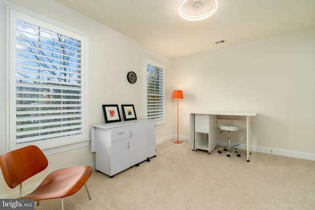 6139 Sligo Mill Rd NE, Washington, DC 20011 - office area featuring light carpet and baseboards