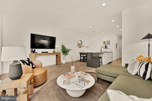 1500 Harry Thomas Way NE Unit 504, Washington, DC 20002 - living room featuring recessed lighting and light wood-style flooring