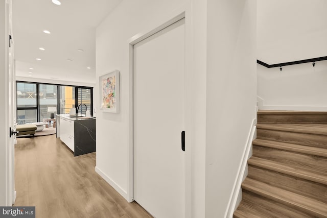 1500 Harry Thomas Way NE Unit 504, Washington, DC 20002 - stairway with recessed lighting and wood finished floors