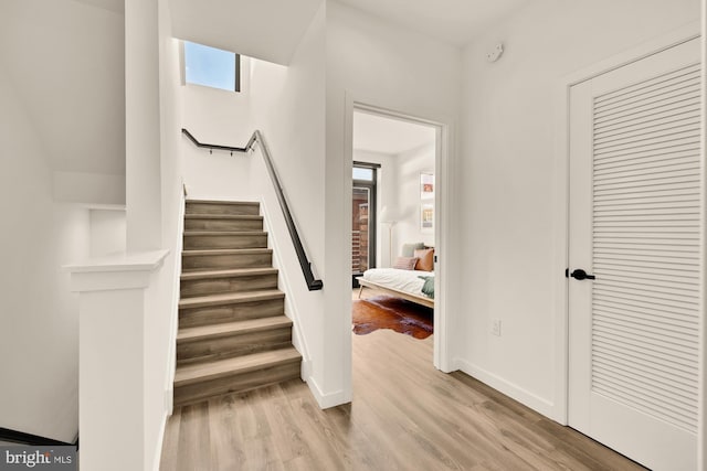1500 Harry Thomas Way NE Unit 504, Washington, DC 20002 - staircase with wood finished floors and baseboards
