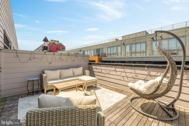 1500 Harry Thomas Way NE Unit 504, Washington, DC 20002 - deck featuring an outdoor living space