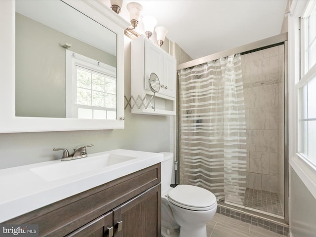 4503 Oakview Ln, Bowie, MD 20715 - full bathroom with vanity, a tile shower, and tile patterned floors