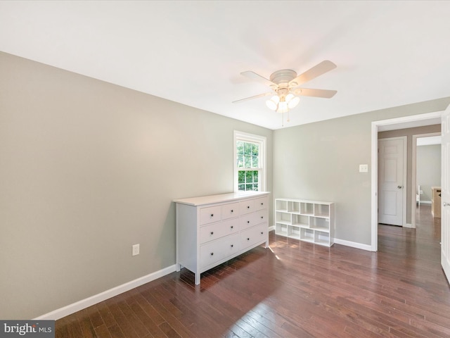 4503 Oakview Ln, Bowie, MD 20715 - empty room featuring dark wood-style floors and ceiling fan