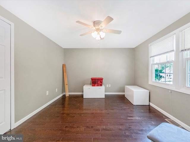 4503 Oakview Ln, Bowie, MD 20715 - empty room with wood finished floors and a ceiling fan
