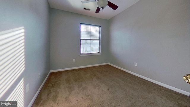3515 Foundry Mews, Baltimore, MD 21211 - spare room featuring carpet floors, ceiling fan, and lofted ceiling