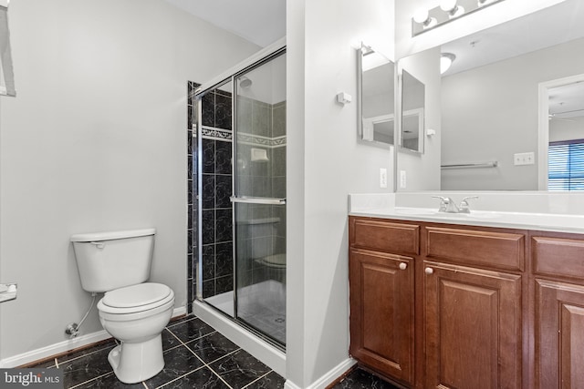 3515 Foundry Mews, Baltimore, MD 21211 - bathroom featuring a stall shower, vanity, and marble finish floors
