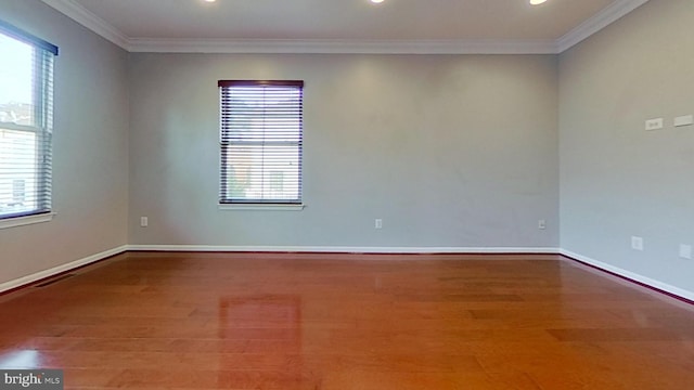 3515 Foundry Mews, Baltimore, MD 21211 - spare room featuring wood finished floors, plenty of natural light, ornamental molding, and recessed lighting