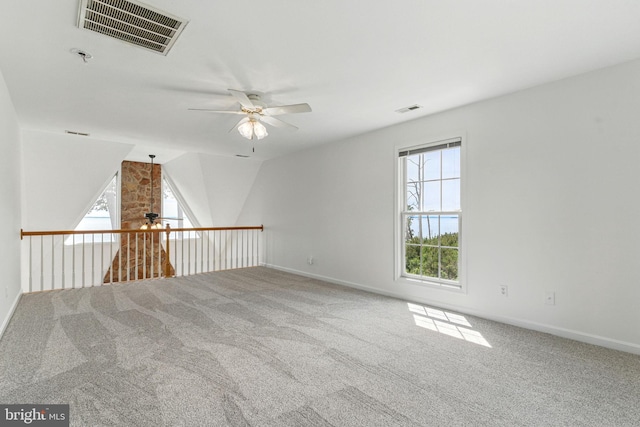 40461 Old Breton Beach Rd, Leonardtown, MD 20650 - carpeted empty room featuring ceiling fan and vaulted ceiling