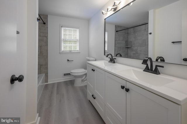 27 Kevin Way, Marlton, NJ 08053 - full bath featuring double vanity, wood finished floors, and  shower combination