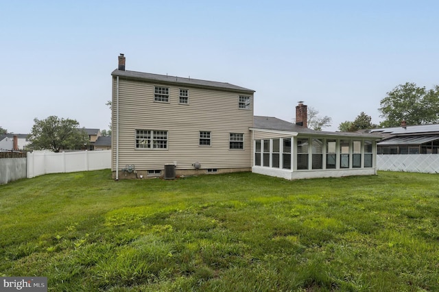 27 Kevin Way, Marlton, NJ 08053 - back of property featuring a sunroom and a chimney