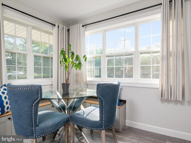 7802 Gary Ln, Severn, MD 21144 - dining room with baseboards and wood finished floors