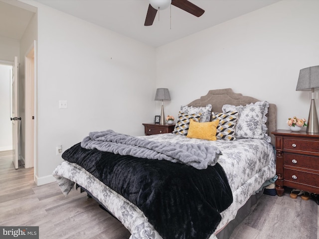 7802 Gary Ln, Severn, MD 21144 - bedroom featuring wood finished floors and ceiling fan