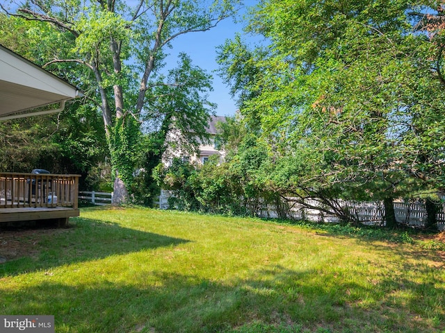 7802 Gary Ln, Severn, MD 21144 - fenced backyard with a deck