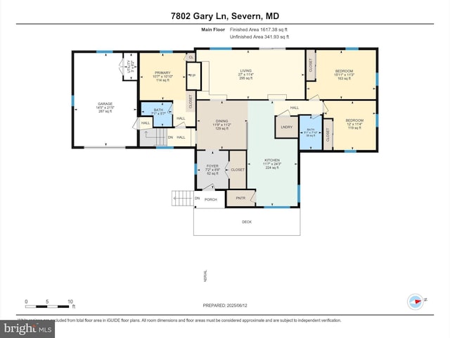 7802 Gary Ln, Severn, MD 21144 - view of room layout