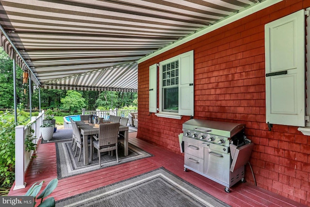 2165 Broadway, Hanover, PA 17331 - wooden terrace featuring outdoor dining space and grilling area