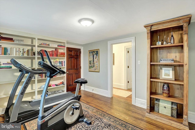 2165 Broadway, Hanover, PA 17331 - exercise area with wood finished floors and baseboards