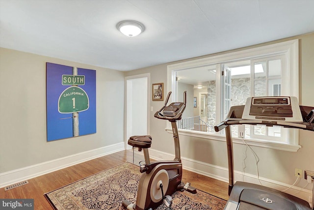 2165 Broadway, Hanover, PA 17331 - workout area with wood finished floors and baseboards