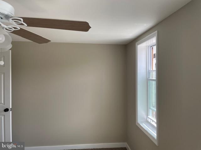 924 N Belnord Ave, Baltimore, MD 21205 - empty room with a ceiling fan and baseboards