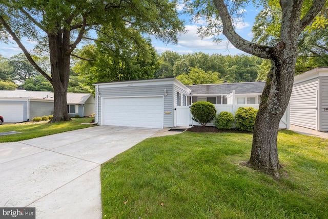 14627 Deerhurst Ter Unit 214-A, Silver Spring, MD 20906 - ranch-style home with a front lawn, driveway, and an attached garage