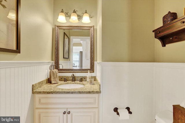 3930 Liz Cir, Doylestown, PA 18902 - bathroom with a wainscoted wall and vanity