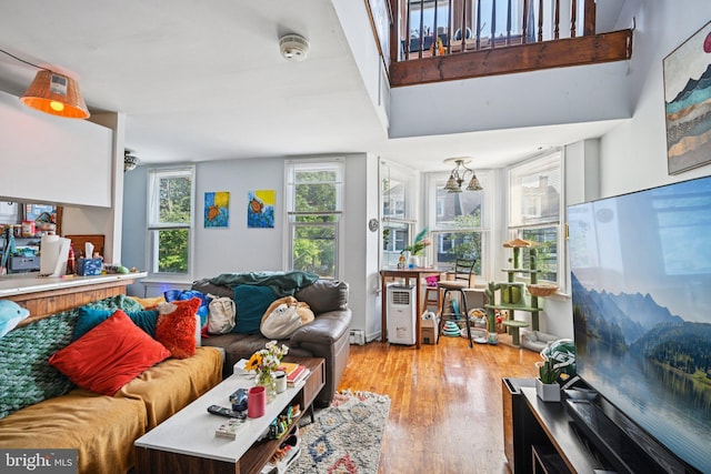 713 Washington St, Easton, PA 18042 - living room featuring healthy amount of natural light and light wood-style floors