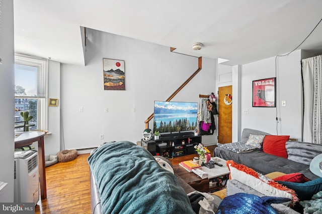 713 Washington St, Easton, PA 18042 - living area featuring wood finished floors