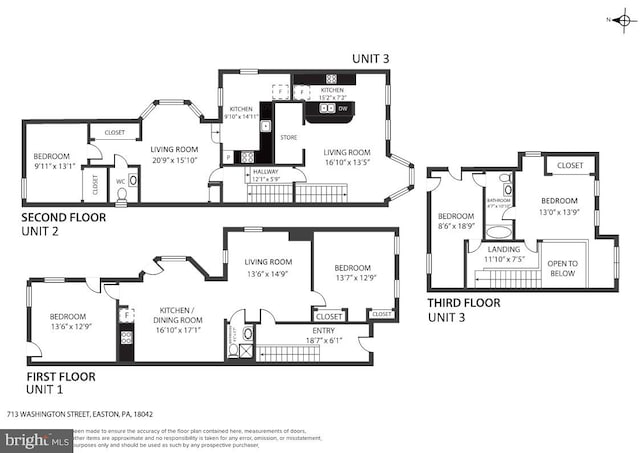 713 Washington St, Easton, PA 18042 - view of home floor plan
