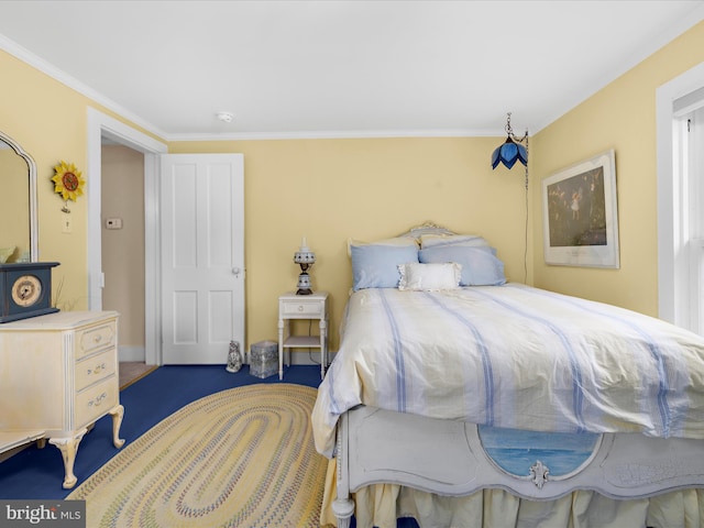 414 S Aurora St, Easton, MD 21601 - bedroom featuring crown molding and carpet flooring