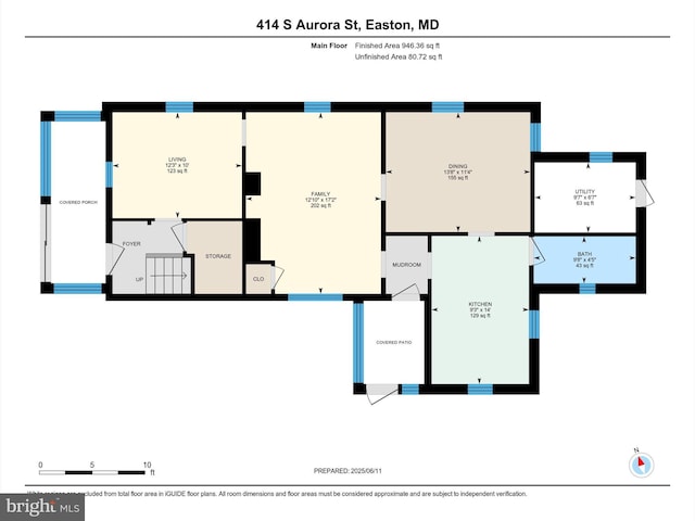 414 S Aurora St, Easton, MD 21601 - view of home floor plan