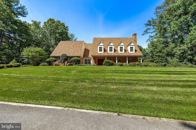 2647 Shepperd Rd, Monkton, MD 21111 - cape cod house featuring a chimney and a front lawn