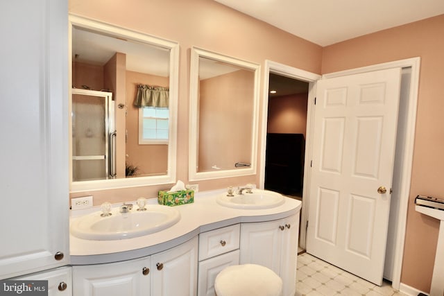 4 W Woodduck Dr, Tuckerton, NJ 08087 - full bath with tile patterned floors, a stall shower, and double vanity
